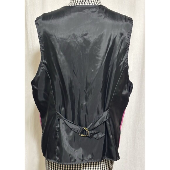 Diane Von Furstenberg The Color Authority Pig Skin Pink Vest Artsy Indie Sz 1X - Picture 2 of 6